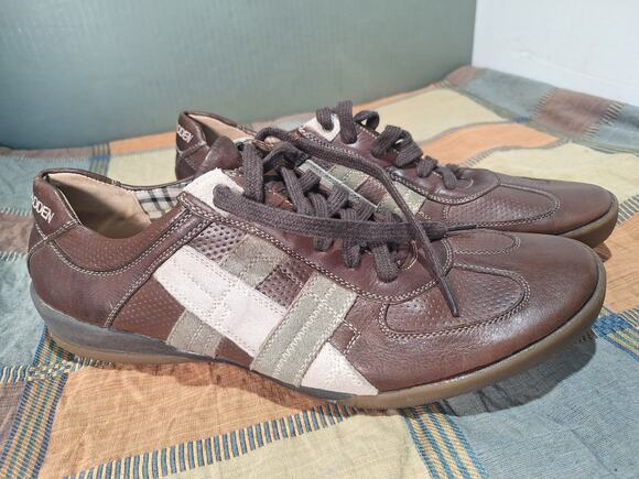 Steve Madden Zeale Brown Leather Casual Sneakers Mens Size 10 NOS 2010